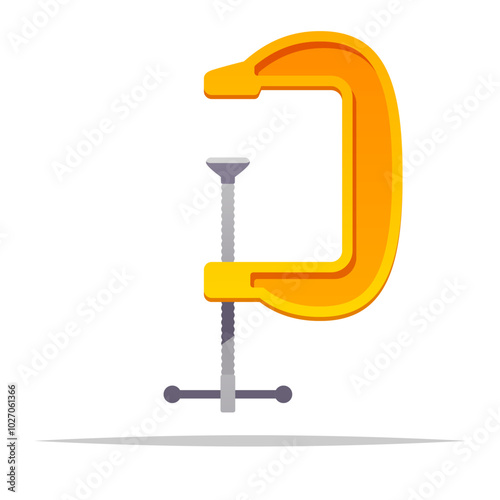Clamp tool holder vector isolated illustration