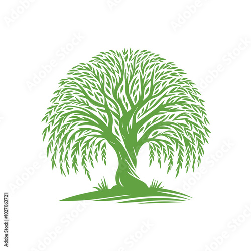 A diverse set of vector tree illustrations for nature and garden designs