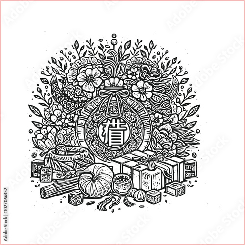 lunar new year,Chinese dragon,
Dragon with round shield, cut, out vector, silhouette,
fantasy, mythology, reptile, tattoo, characters, clip art, cut out, luxury, mascot, medieval, monochrome, prosperi
