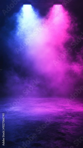 Wallpaper Mural Abstract Neon Light and Smoke Scene Torontodigital.ca