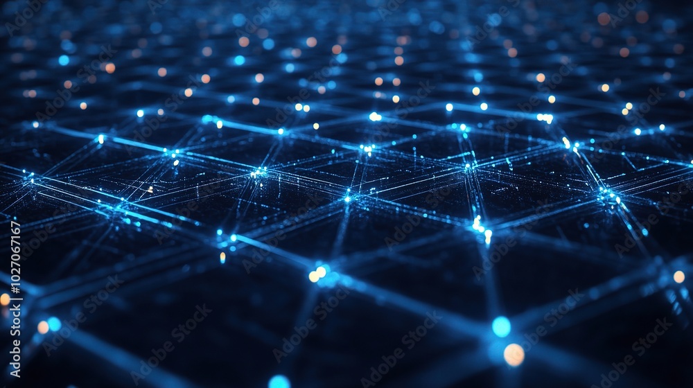 Abstract Blue Light Network Background Image Abstract Blue Light Network Background Image