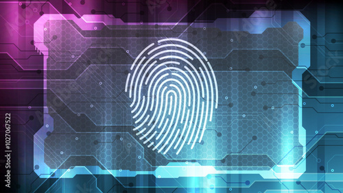 Fingerprint scan provides security access with biometrics identification.