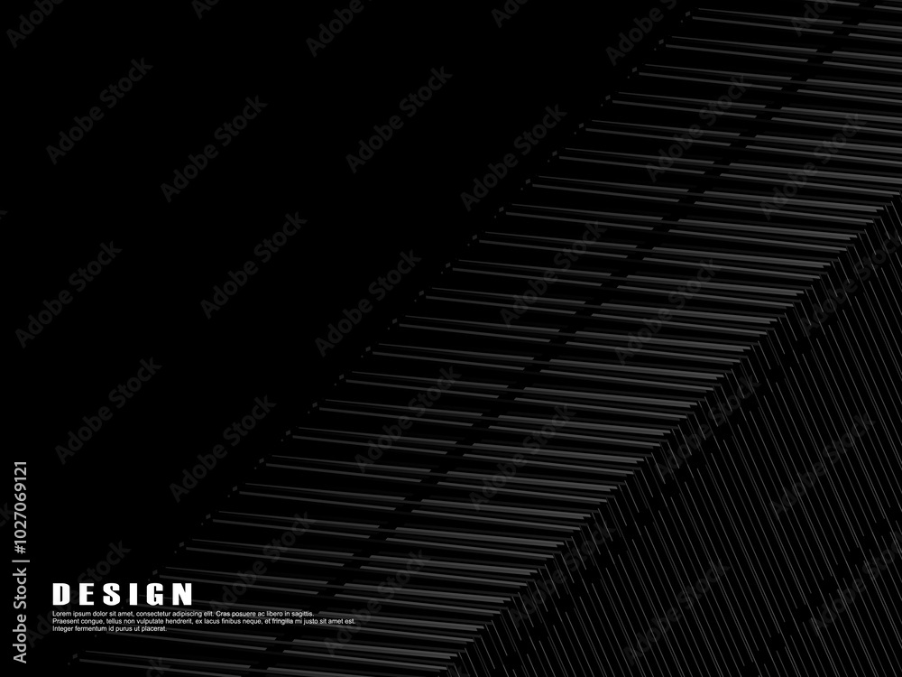 Black abstract geometric background. Modern shape concept. Black gradient lines poola background. Black abstract geometric background. Modern shape concept. Black gradient lines poola background.