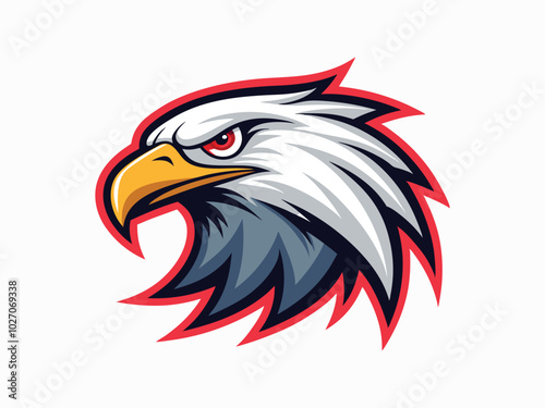 eagle head mascot logo vector illustration.