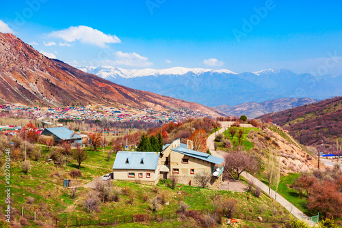 Chimgan ski resort town, Uzbekistan photo