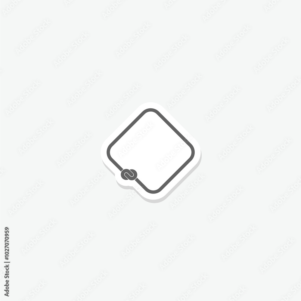 Rope frame icon sticker isolated on gray background Rope frame icon sticker isolated on gray background