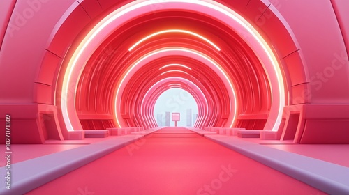 Double Eleven abstract architecture three-dimensional e-commerce space