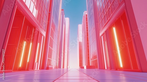 E-commerce promotion 3D architectural space booth background
