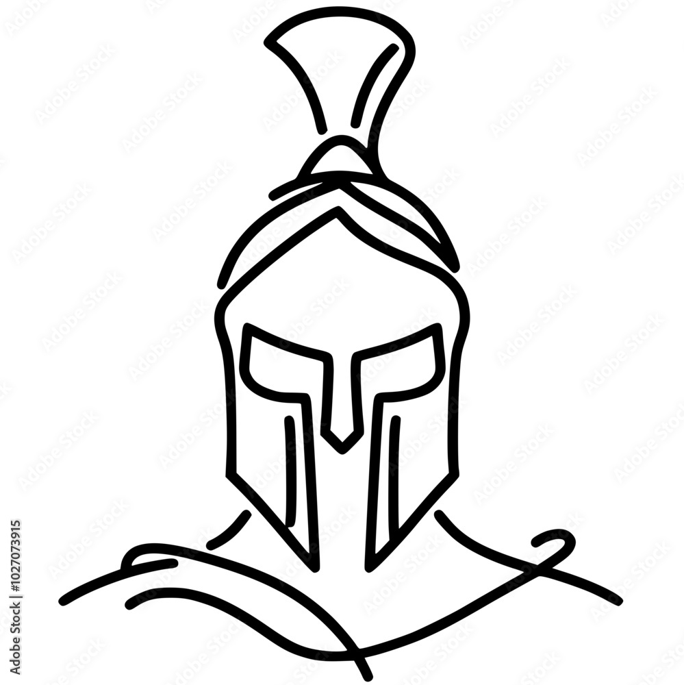 Fototapeta premium Spartan hero sketch