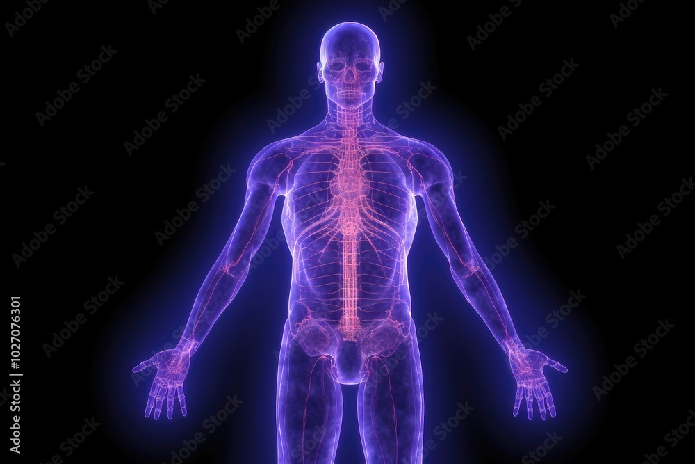Detailed 3D Human Nervous System Illustration Detailed 3D Human Nervous System Illustration