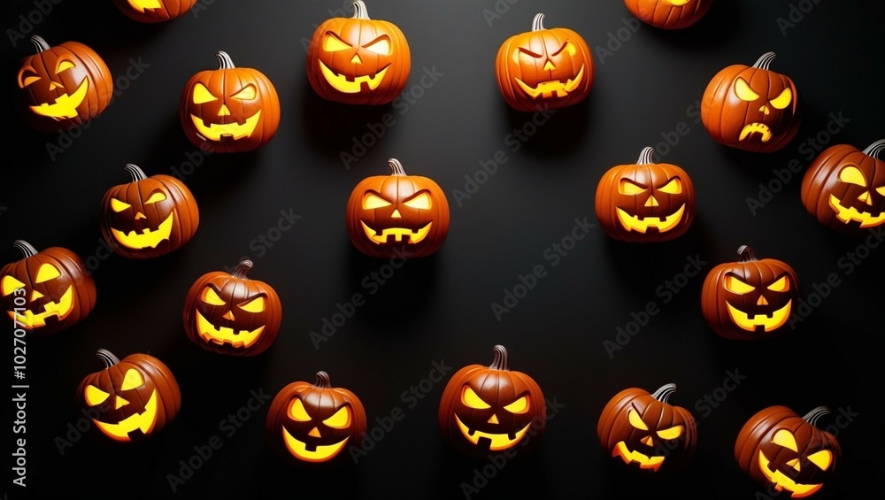 A Halloween themed black background with glowing Jack-o'-Lanterns. Halloween elements. Halloween wallpapers. Can be used in Halloween related designs, covers and presentations. A Halloween themed black background with glowing Jack-o'-Lanterns. Halloween elements. Halloween wallpapers. Can be used in Halloween related designs, covers and presentations.