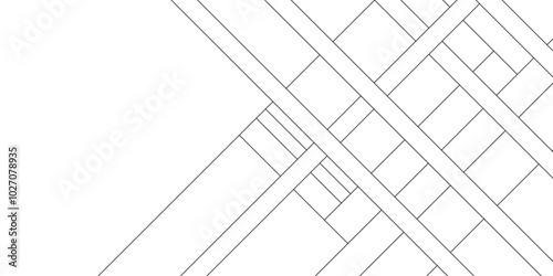 Pattern of Simple geometric design vector background, Geometric pattern of civil engineering design background, Design random lines black on white background with geometric pattern.