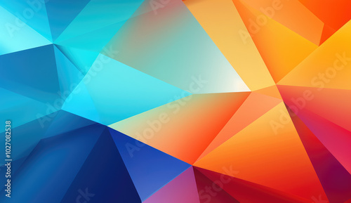 Vibrant Geometric Rainbow Background