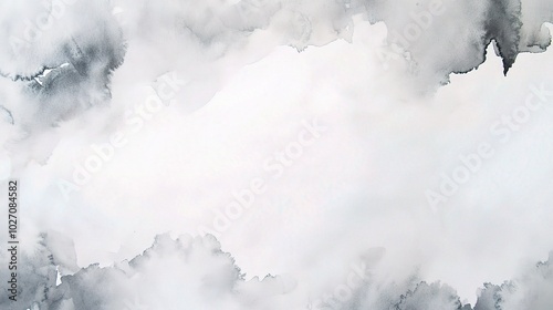 Soft Gray Watercolor Abstract Background