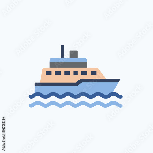 Ferry Icon vector image.