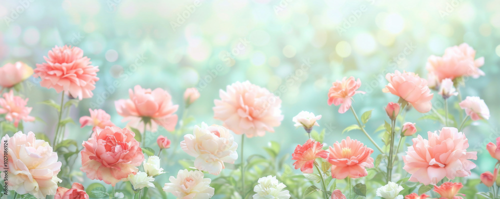 A vibrant watercolor garden filled with blooming flowers in springtime hues A vibrant watercolor garden filled with blooming flowers in springtime hues
