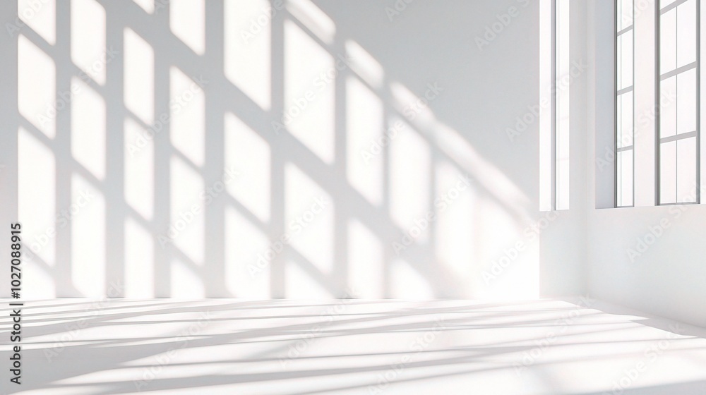 Obraz premium Bright Minimalist Interior with Soft Shadows