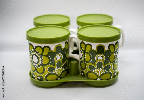 vintage travel mug set photo