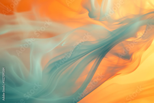 Swirling clouds of colorful smoke creating a dreamy abstract experience