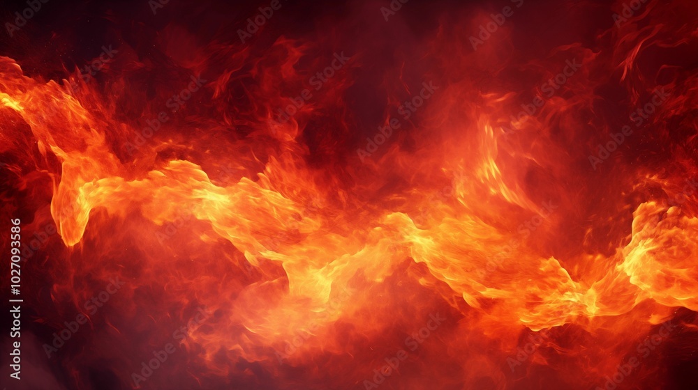 Dramatic fire and smoke effect glowing red and yellow colors exploding background. Generative ai Dramatic fire and smoke effect glowing red and yellow colors exploding background. Generative ai