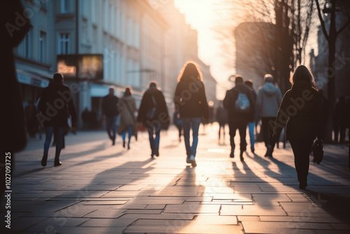 Sunset Boulevard: Urban Life in Golden Hour