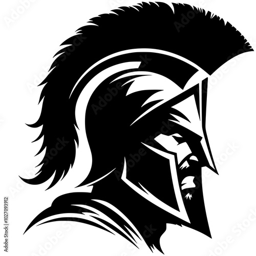 Wallpaper Mural Angry spartan silhouette Torontodigital.ca