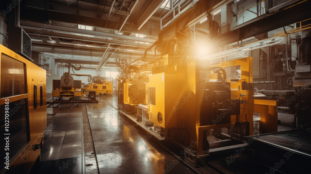 Fototapeta premium Modern Industrial Machinery in Action