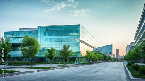 Modern Business Complex at Dawn