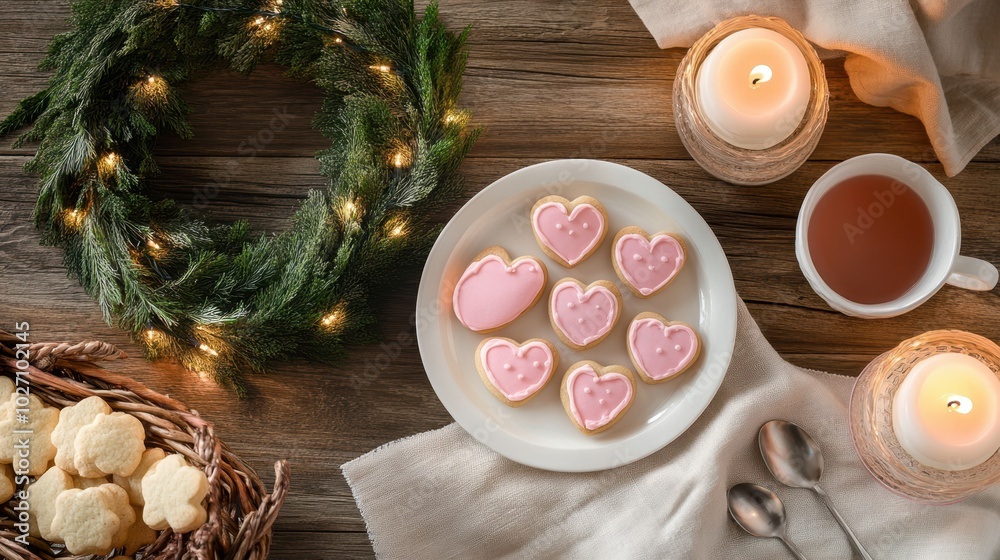 The Heart-Shaped Cookies Display