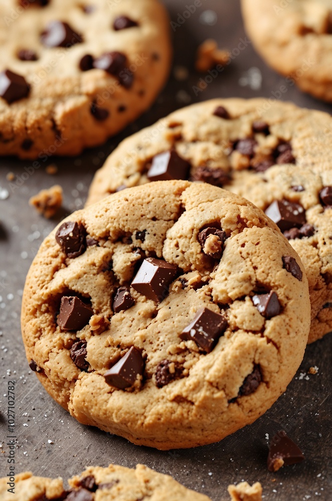 Close up Chocolate cookies Close up Chocolate cookies