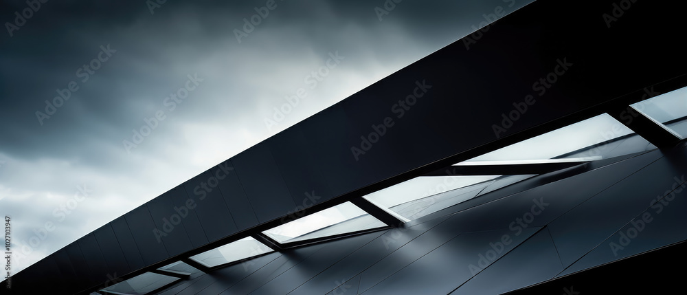 Modern Architecture Abstract Under Moody Skies Modern Architecture Abstract Under Moody Skies