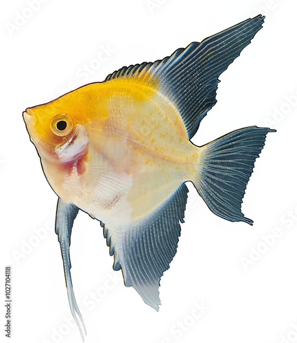 Fish shape over white background, fish clipart photo