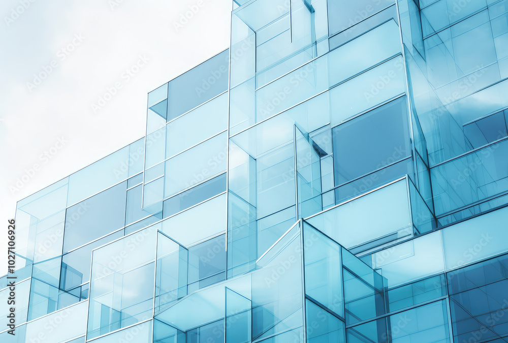 Innovative Blue Glass Building Exterior Design