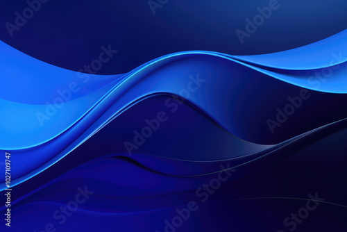 Sleek Blue Curves Abstract Design Wallpaper