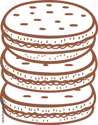 Biscuit drawing clipart design illustration