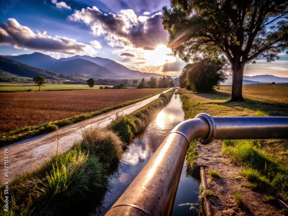 Water Pipe by Roadside: A Landscape with Nature and Infrastructure Water Pipe by Roadside: A Landscape with Nature and Infrastructure