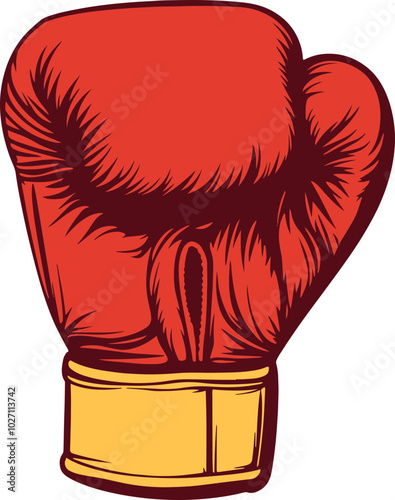 Boxing glove drawing clipart design illustration