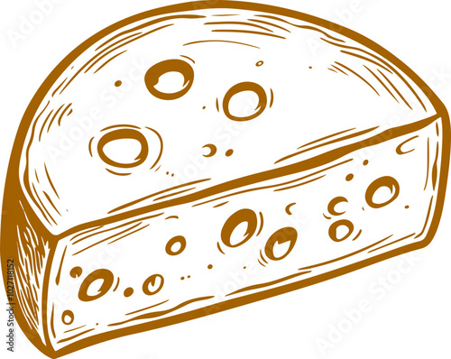 Cheese drawing clipart design illustration