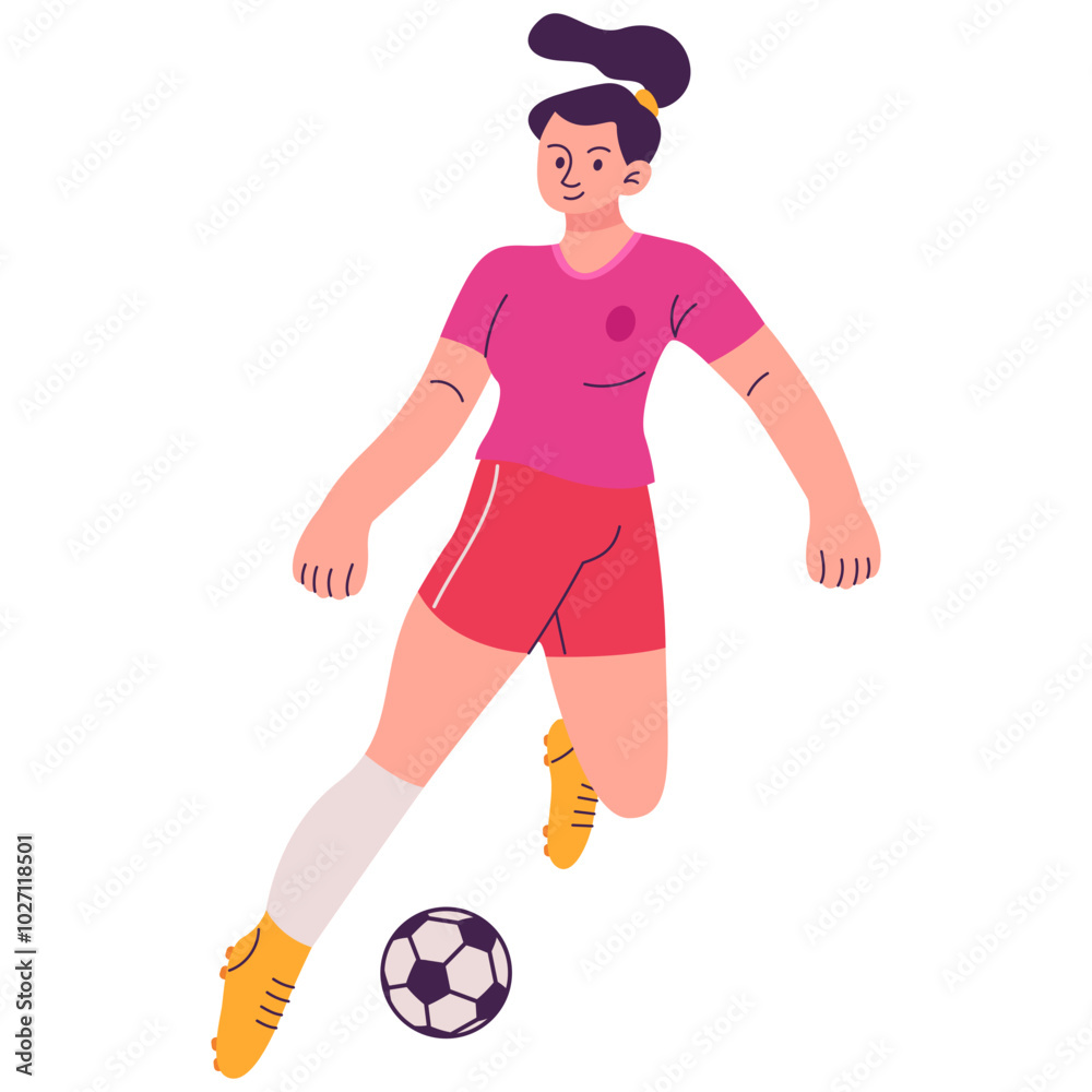 Obraz premium Football Player Illustration
