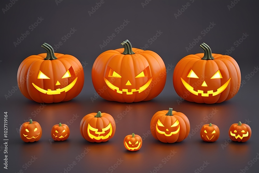 Fototapeta premium ia generated. halloween jack o lantern