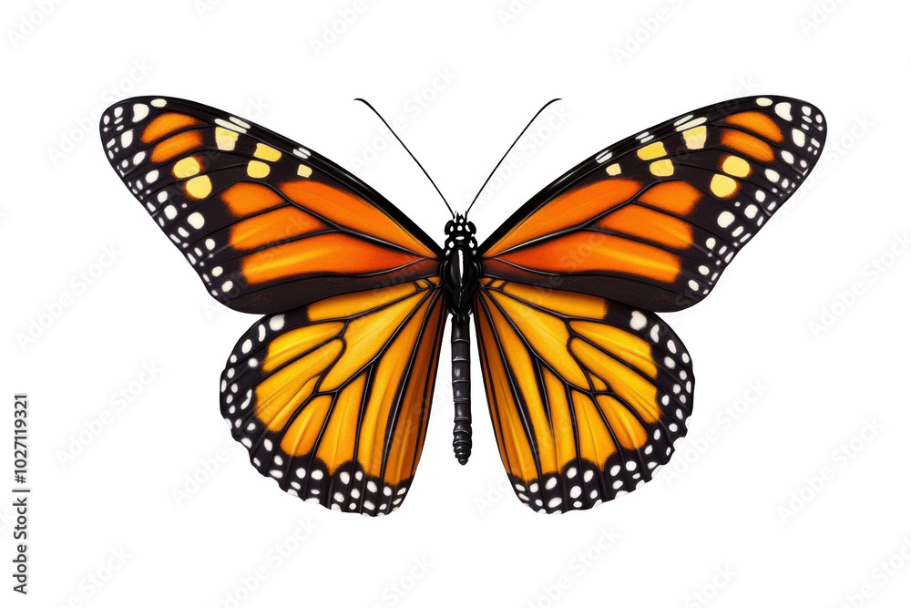 Close-Up of a Butterfly with Orange and Black Wings Close-Up of a Butterfly with Orange and Black Wings