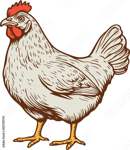 Chicken drawing clipart design illustration