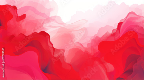 Vibrant Abstract Waves in Reds and Pinks