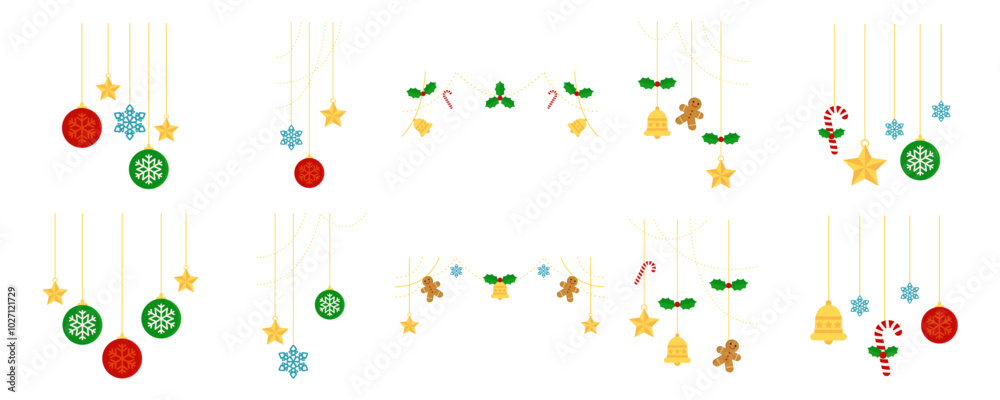 Fototapeta premium Christmas Decoration Simple Set