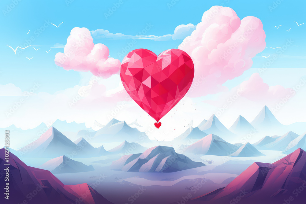 Love Above the Mountains: A Heart-Shaped Balloon Journey Love Above the Mountains: A Heart-Shaped Balloon Journey