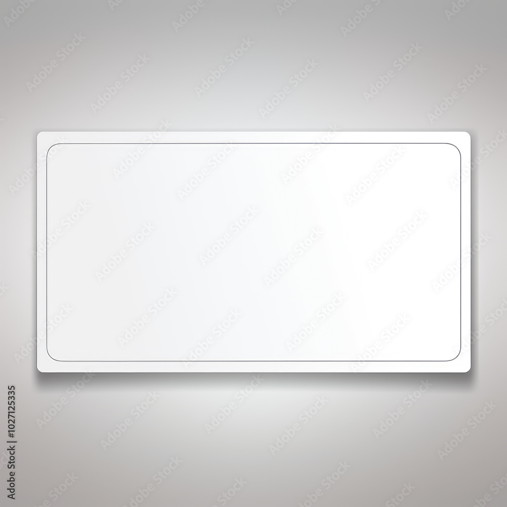 Sleek White Blank Signboard on Neutral Background Sleek White Blank Signboard on Neutral Background