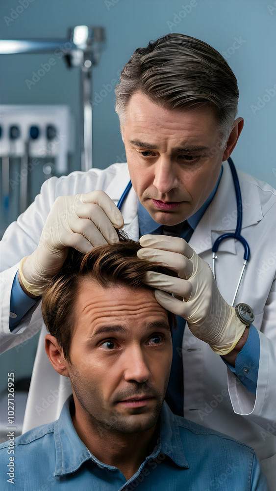 Trichologist with patient Trichologist with patient