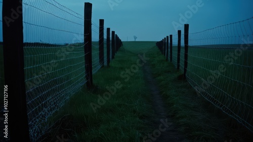 Classic fence design, perfect for architectural visualizations, landscaping projects, or outdoor advertising mockups