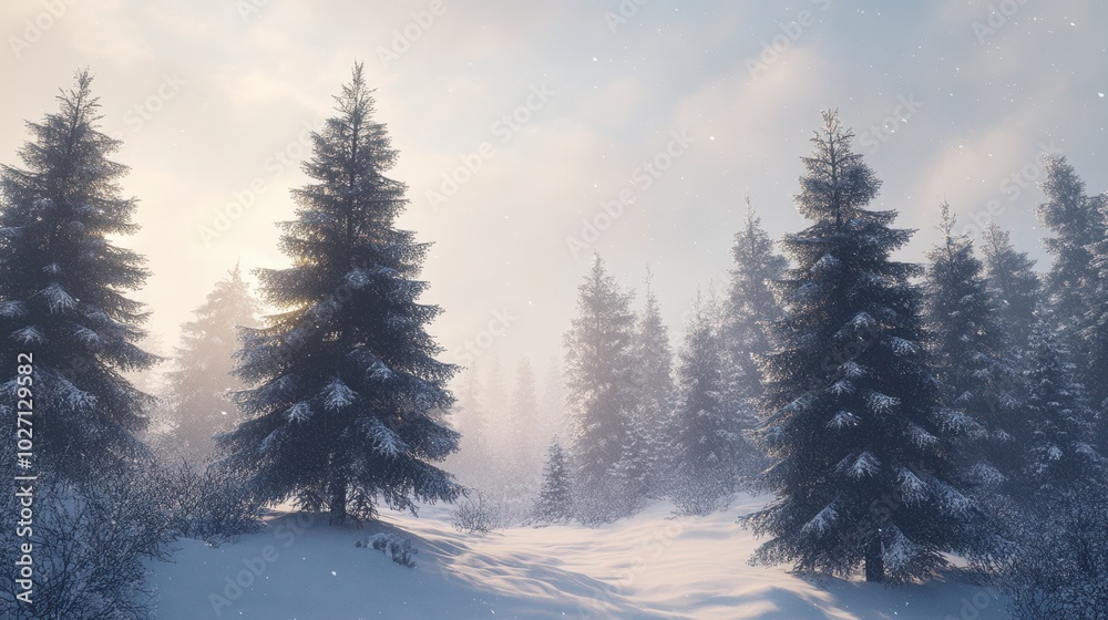 The Serene Winter Forest The Serene Winter Forest