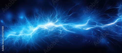 Abstract Electric Blue Energy Current Flowing